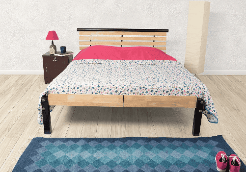Double Bed, Mattress and Bedside Table Combo